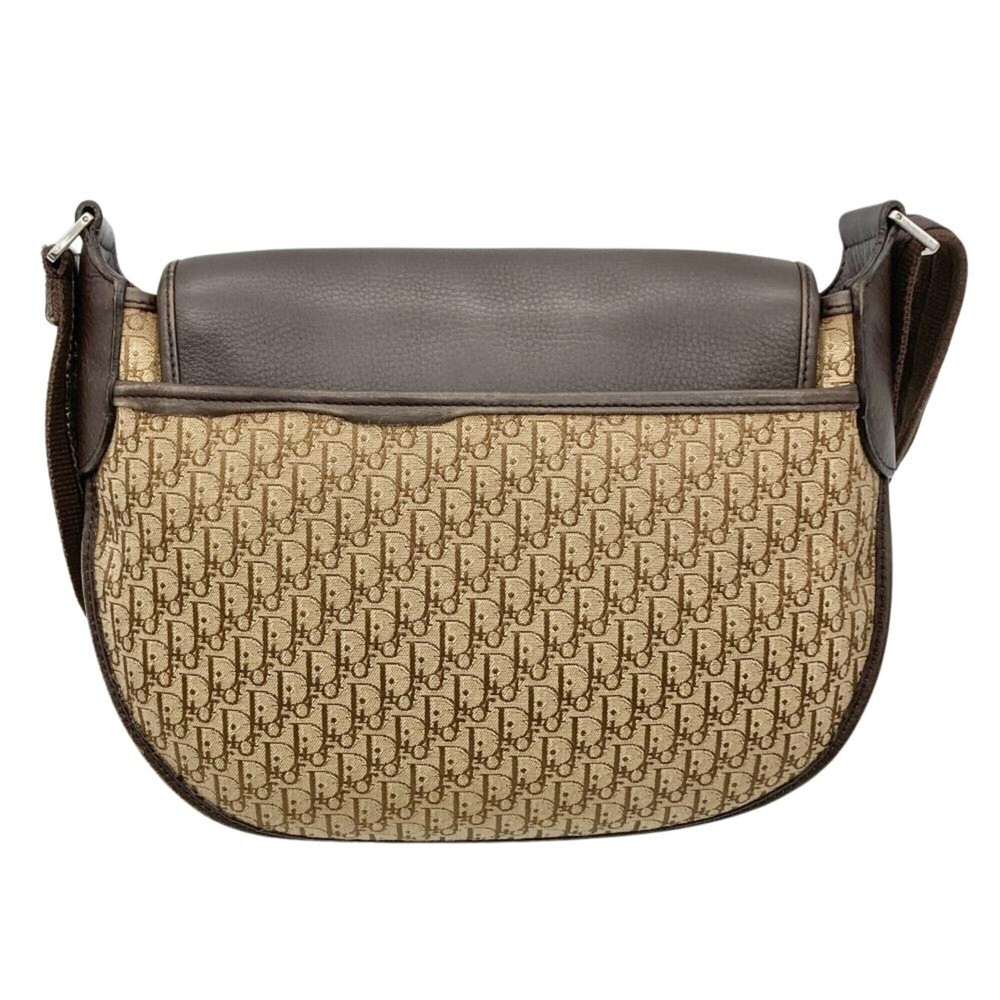 CHRISTIAN DIOR Brown Leather Trotter Shoulder Bag - Picture 3 of 11